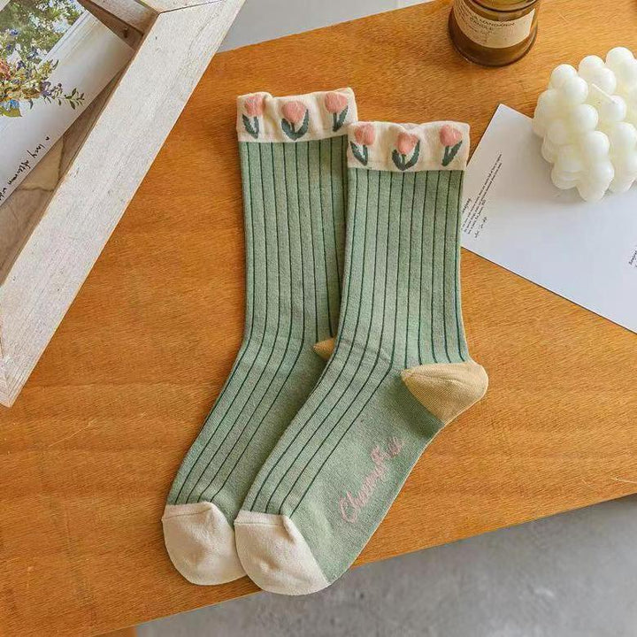 Vintage Tulip Socks