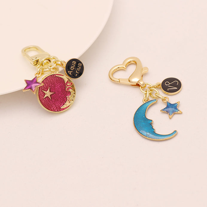 Moon Star Keychain