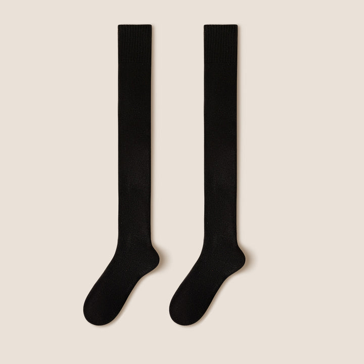 Solid Color Autumn/Winter Thickened Over-the-Knee Socks