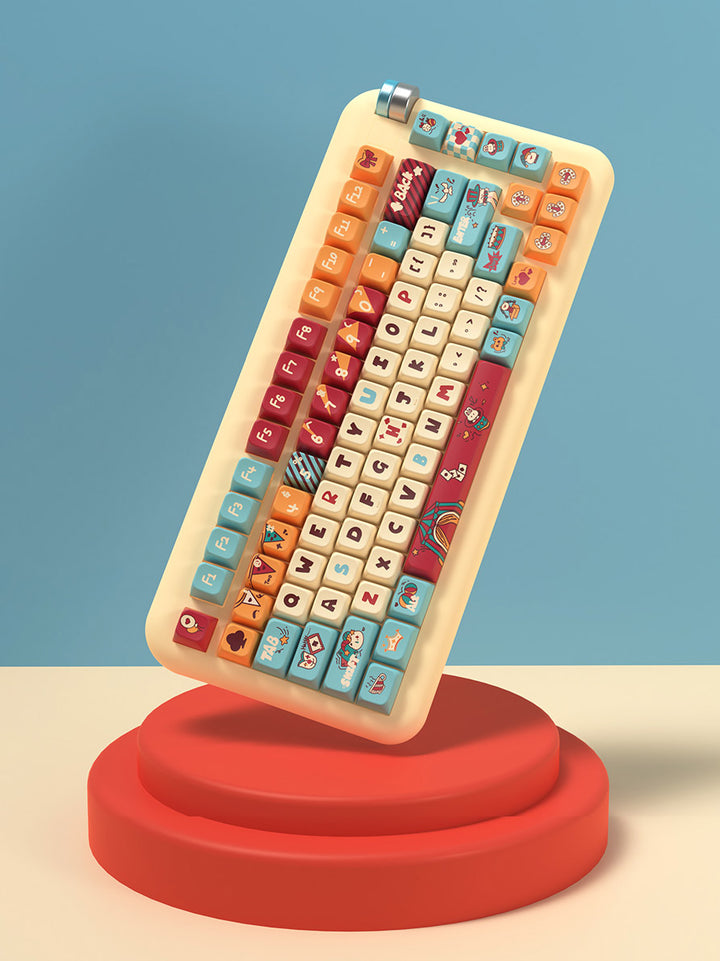 Cat Circus Theme Keycap Set for Mechanical Keyboards