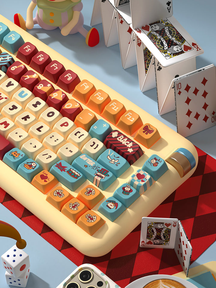 Cat Circus Theme Keycap Set for Mechanical Keyboards
