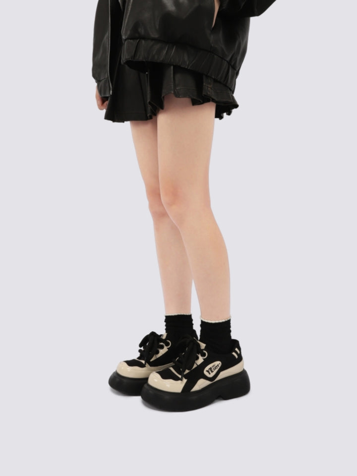 Chunky Platform Lace-Up Sneakers