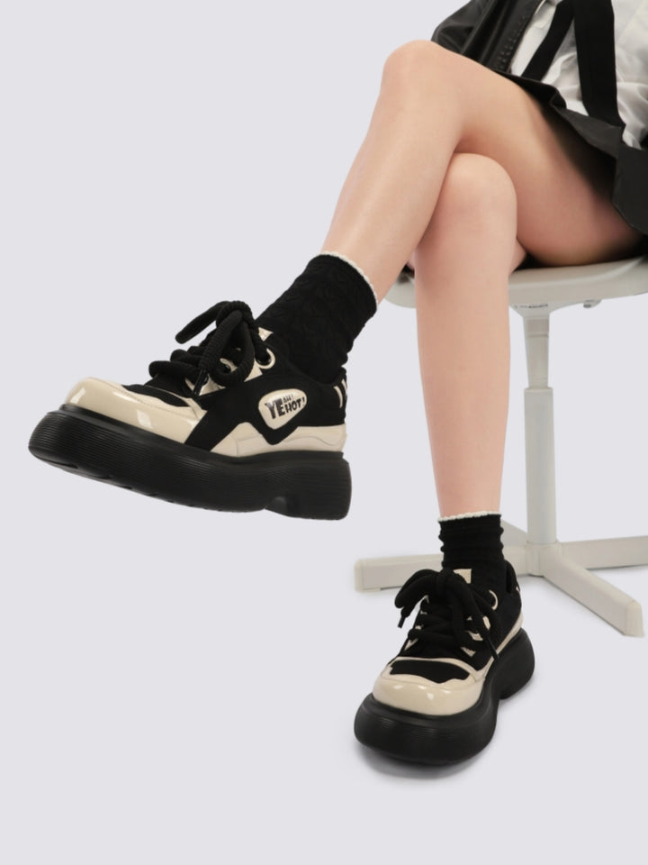 Chunky Platform Lace-Up Sneakers