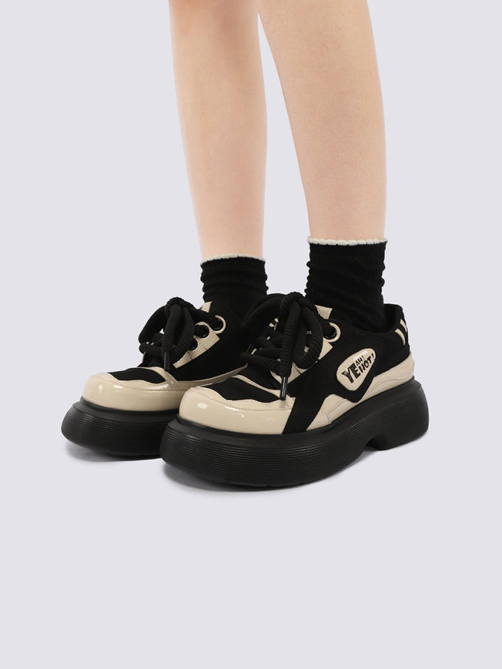 Chunky Platform Lace-Up Sneakers