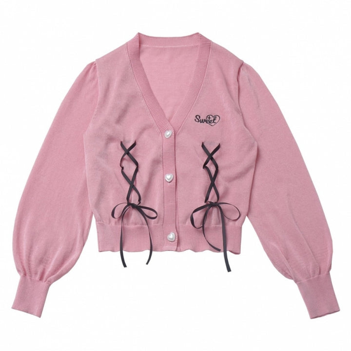 Sweet Lolita White Shirt / Pink Sweater / Black Skirt