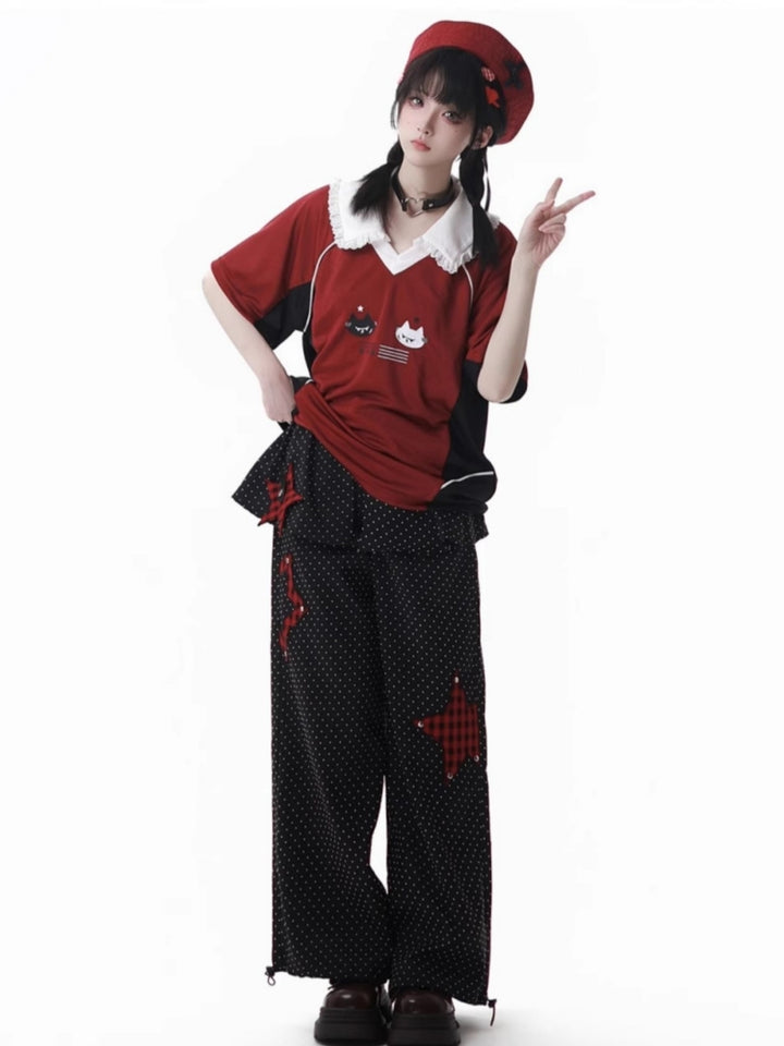 Punk Streetwear T-shirt / Skirt / Pants / Leg Warmers
