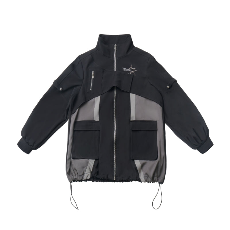 Edgy Streetwear Futuristic Black Jacket / Skirt / Wide Leg Pants