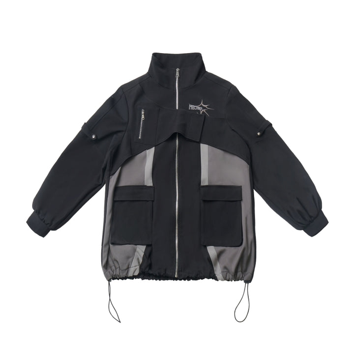 Edgy Streetwear Futuristic Black Jacket / Skirt / Wide Leg Pants