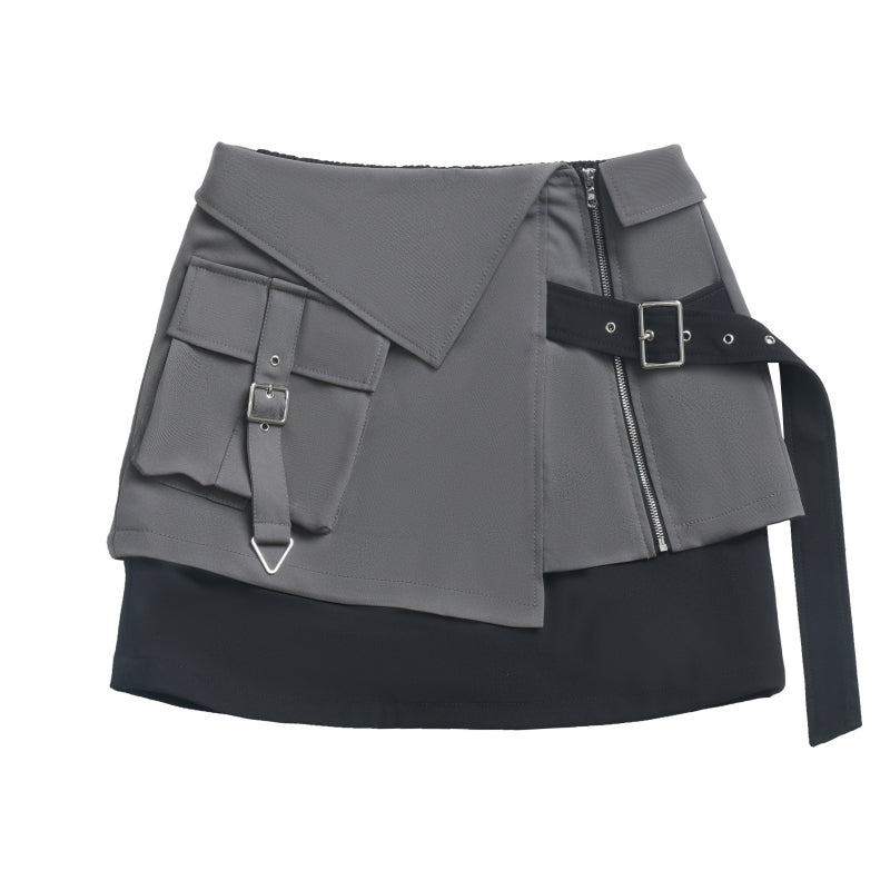 Edgy Streetwear Futuristic Black Jacket / Skirt / Wide Leg Pants