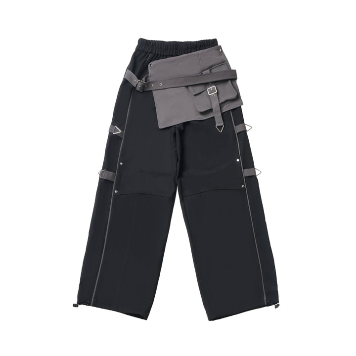 Edgy Streetwear Futuristic Black Jacket / Skirt / Wide Leg Pants
