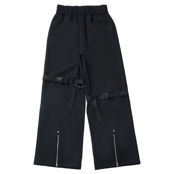 Dark Academia with Chains Sweater / Buckled Techwear Pants