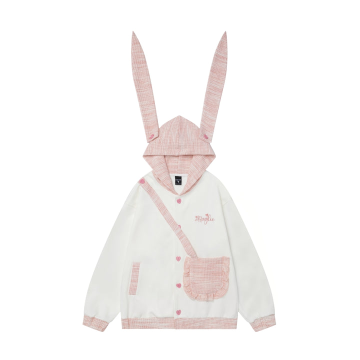 Sweet Style Bunny Ears Hoodie for Spring