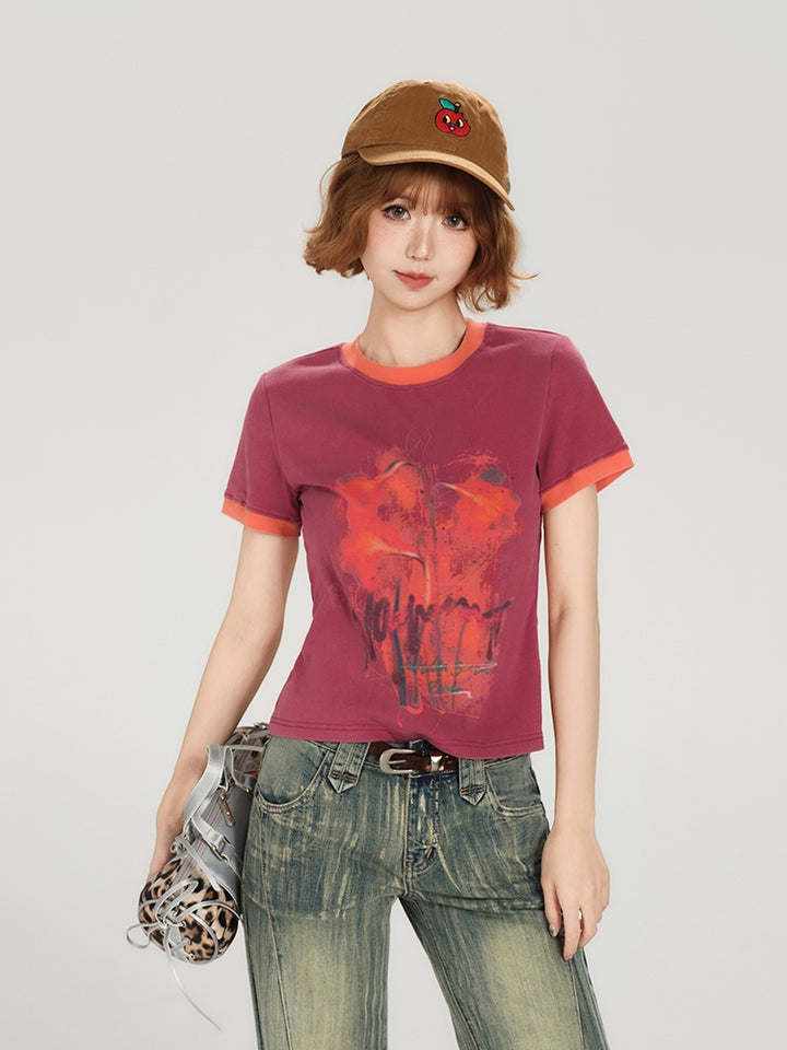 American Vintage Washed Crop Top Y2K Hot Girl Style