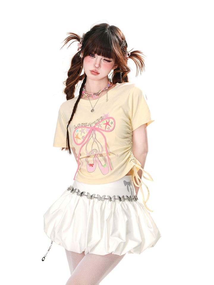 Pastel Yellow Balletcore T-Shirt