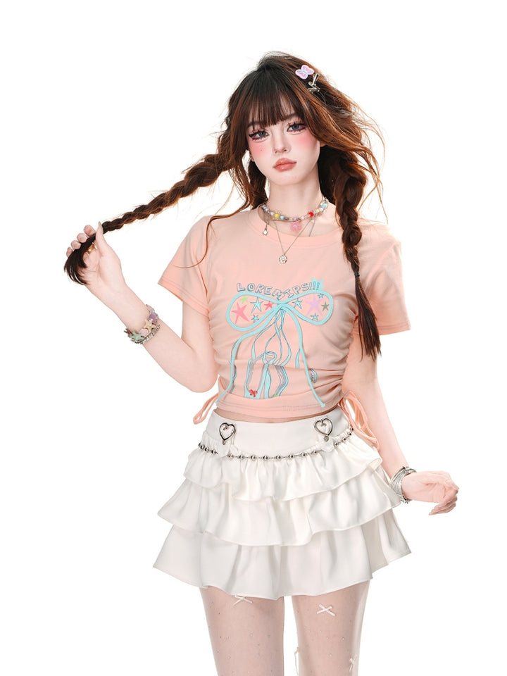Peach Pink Balletcore T-Shirt