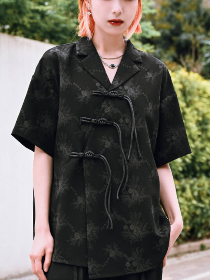 Dark Chinese Style Short Sleeve Zen T-Shirt