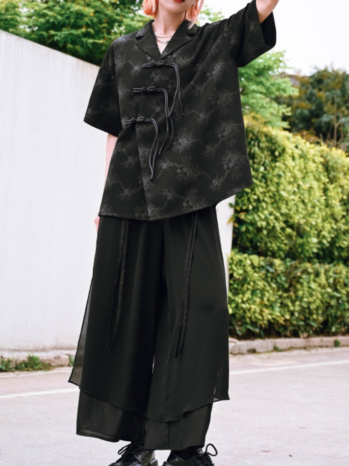 Dark Chinese Style Short Sleeve Zen T-Shirt