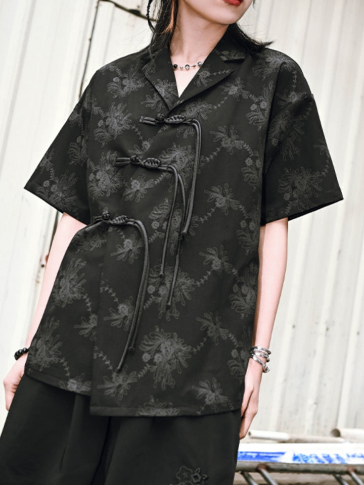Dark Chinese Style Short Sleeve Zen T-Shirt