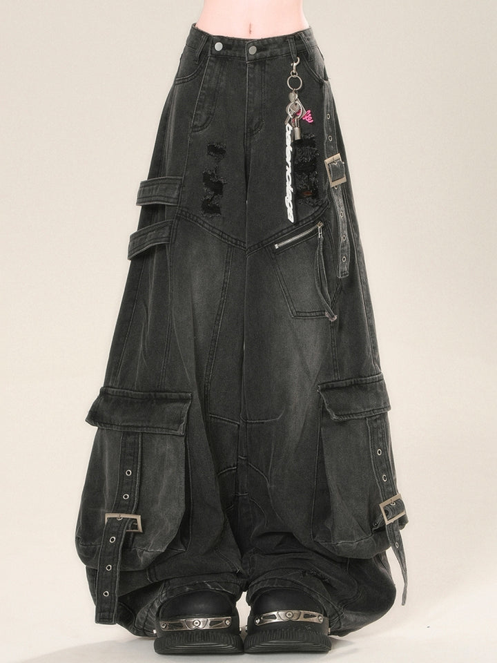 American High-Street Distressed Jeans