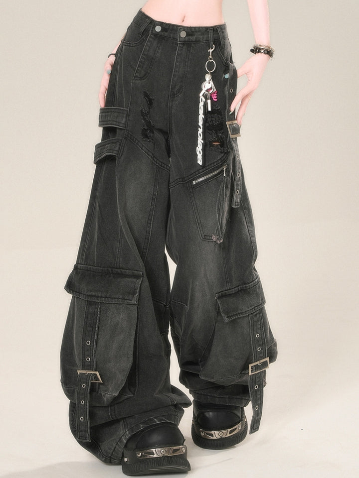 American High-Street Distressed Jeans