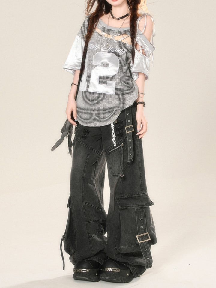 American High-Street Distressed Jeans