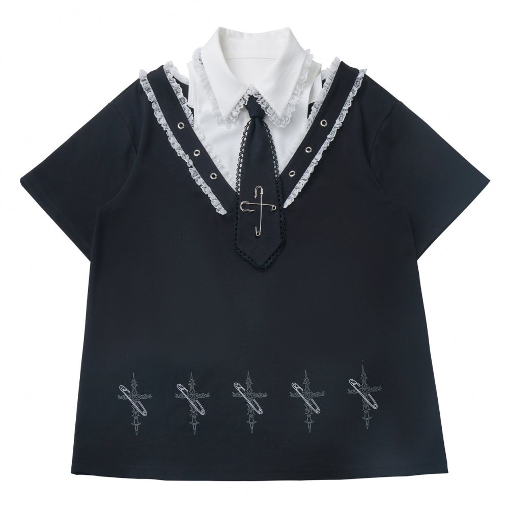 Gothic Black Hoodie / T-Shirt / Shorts / Leg Warmers