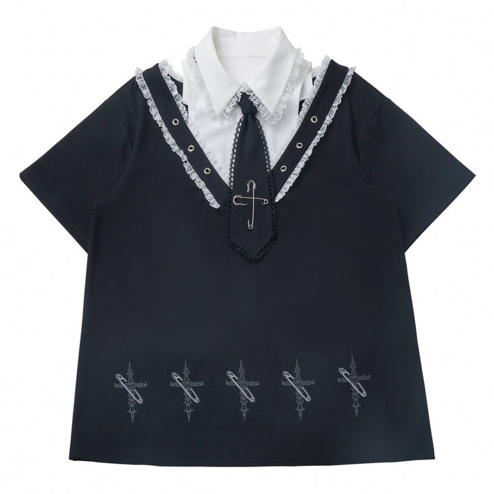 Gothic Black Hoodie / T-Shirt / Shorts / Leg Warmers