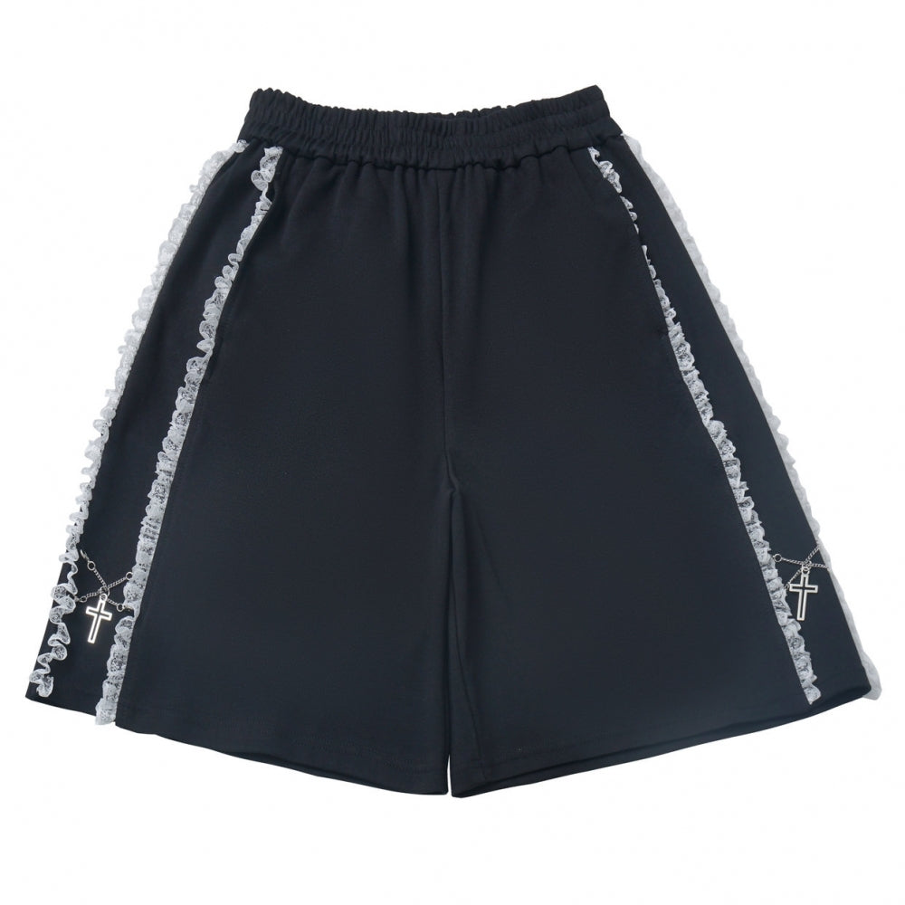 Gothic Black Hoodie / T-Shirt / Shorts / Leg Warmers
