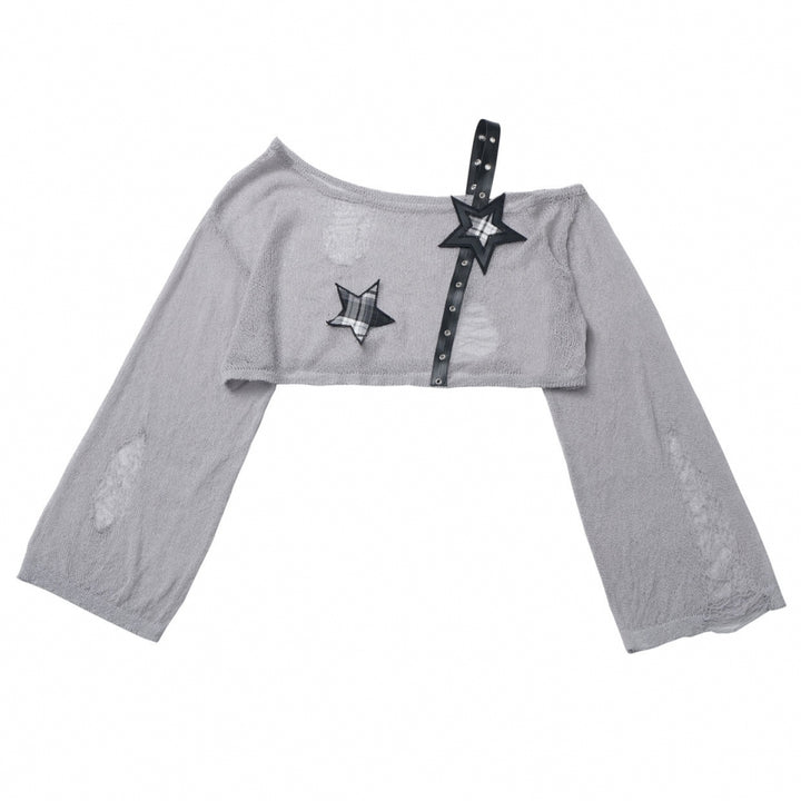 Rock girl style plaid patchwork dress / crop top / shorts