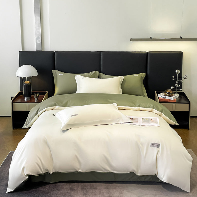 Modern Minimalist Solid Color Cotton Bedding Set