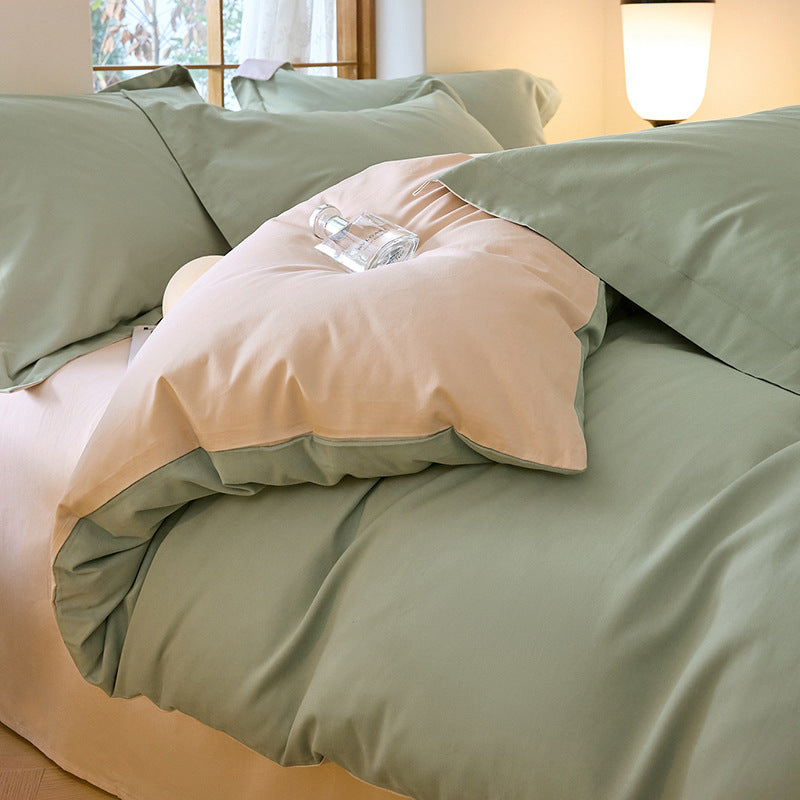 Modern Minimalist Solid Color Cotton Bedding Set