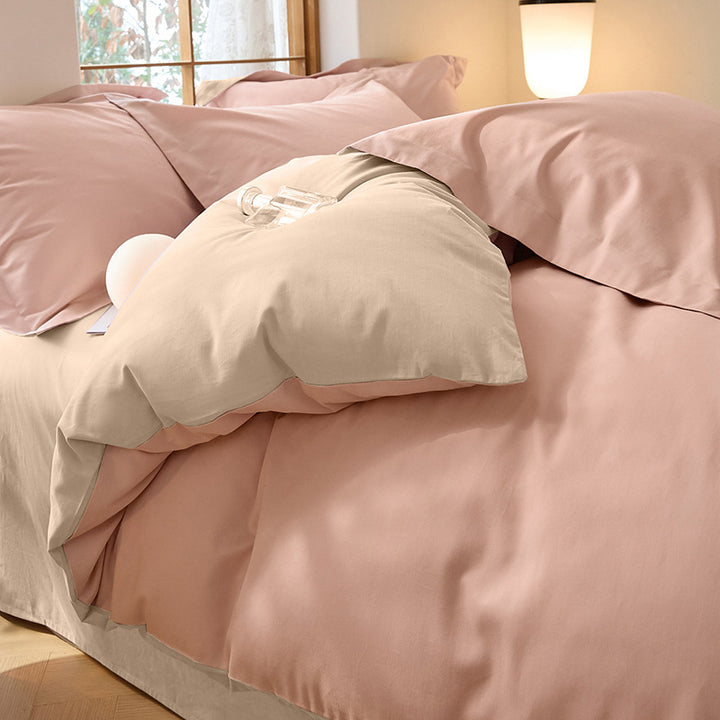 Modern Minimalist Solid Color Cotton Bedding Set