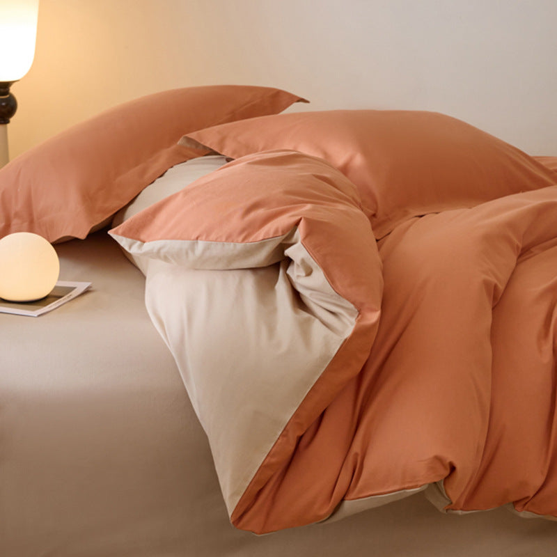 Modern Minimalist Solid Color Cotton Bedding Set