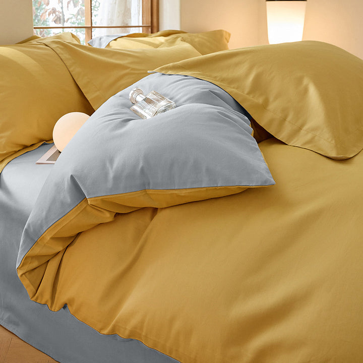 Modern Minimalist Solid Color Cotton Bedding Set