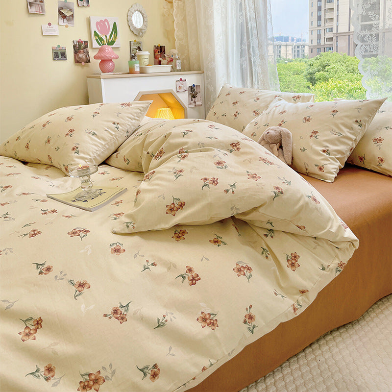 Floral Print Cotton Bedding Set