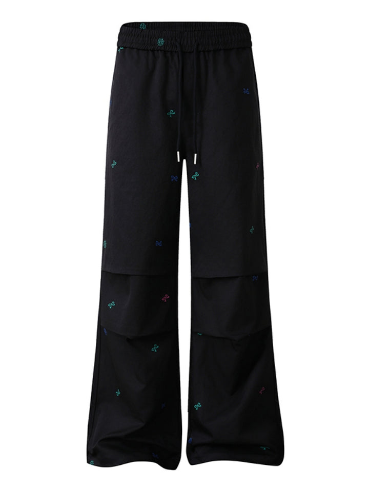Kawaii Bow Print Pleated Pants