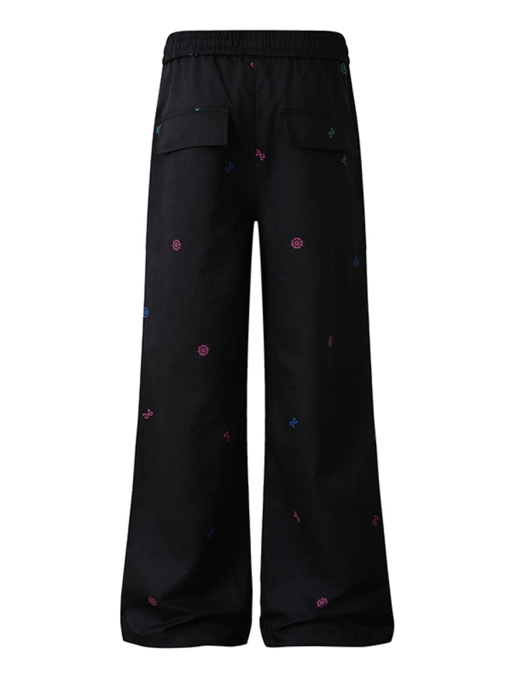 Kawaii Bow Print Pleated Pants