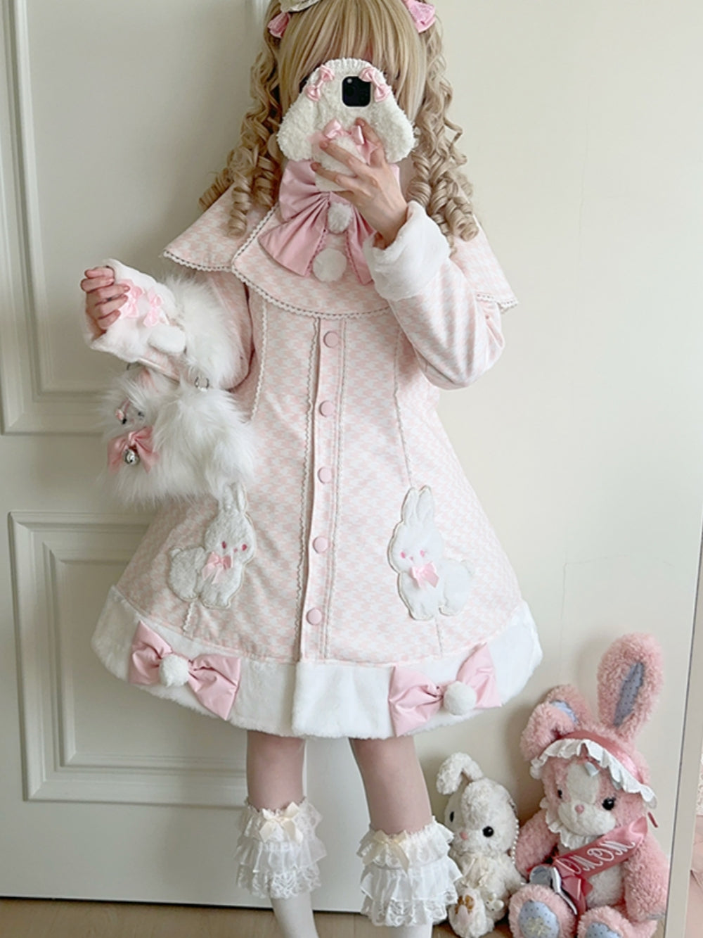 Kawaii Bunny Lolita Coat - Adorable & Elegant Outerwear for Sweet Fashion Girls