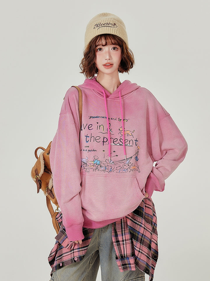 Kawaii Graphic Pullover Hoodie
