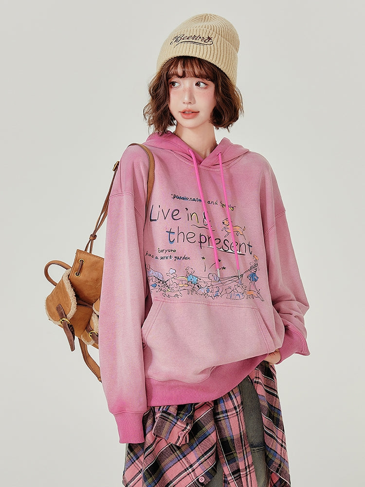 Kawaii Graphic Pullover Hoodie