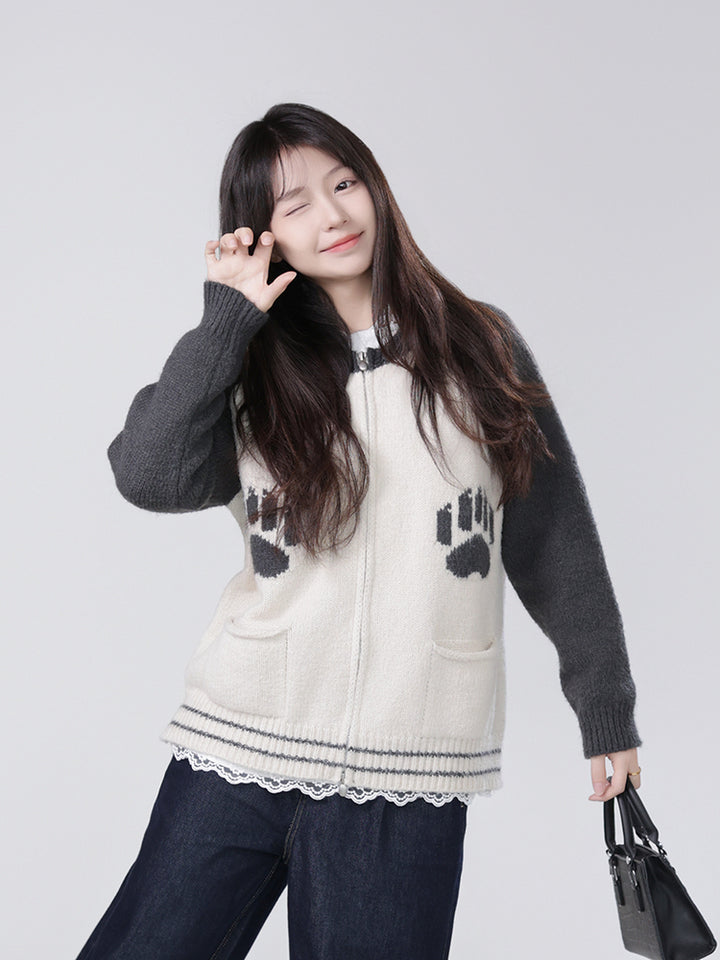 Kawaii Panda Paw Knit Sweater