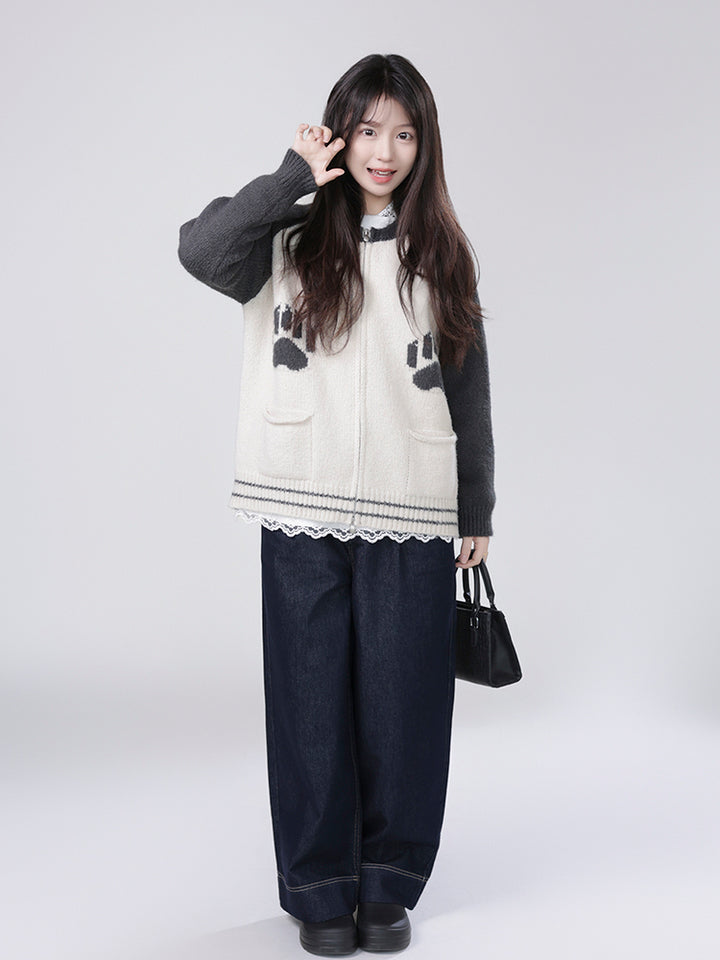 Kawaii Panda Paw Knit Sweater