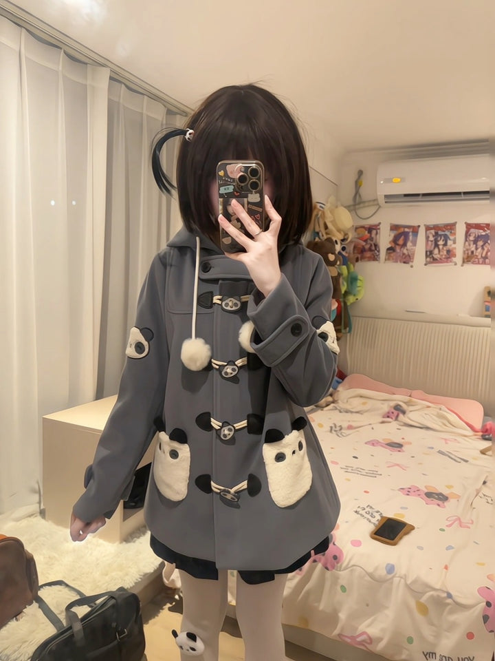 Kawaii Panda Themed JK Blazer - Cozy Vintage Academic Aesthetic