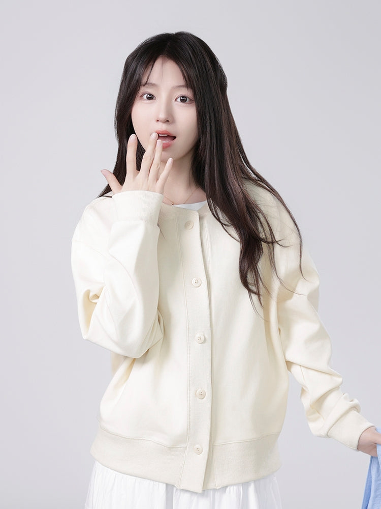Kawaii Smiley Face Embroidered Cardigan