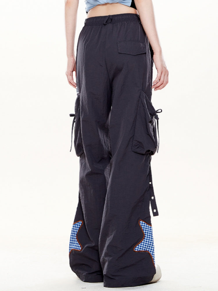 Kawaii Star Embroidery Cargo Pants