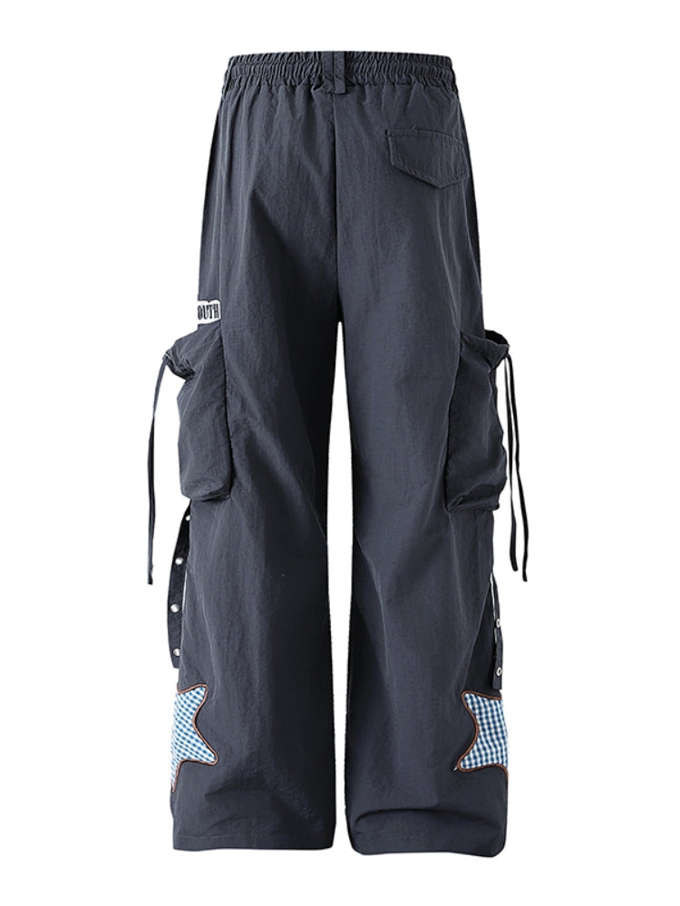 Kawaii Star Embroidery Cargo Pants