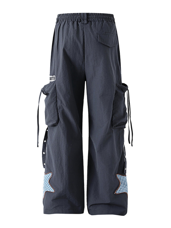 Kawaii Star Embroidery Cargo Pants