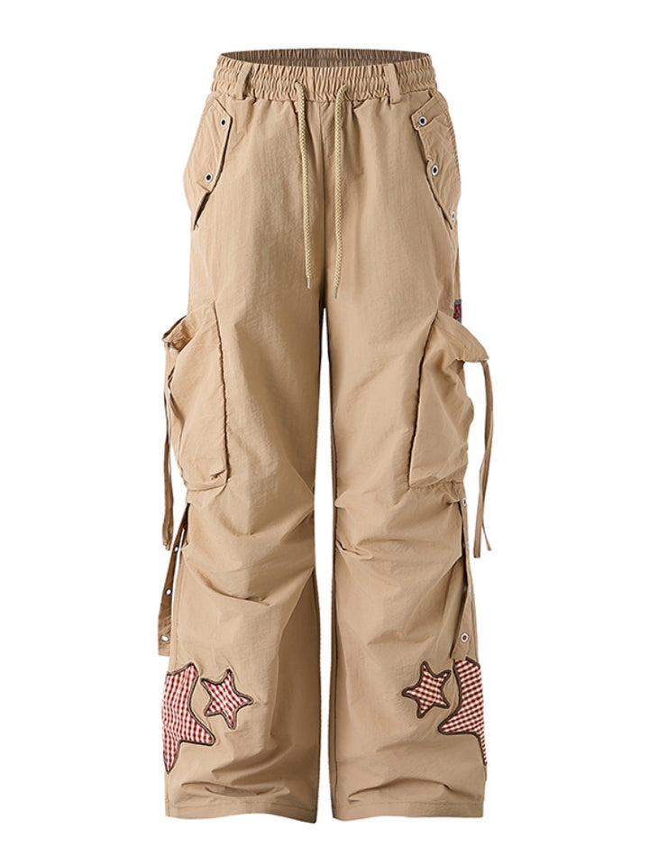 Kawaii Star Embroidery Cargo Pants