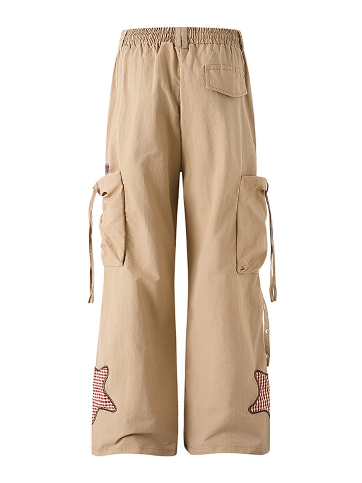 Kawaii Star Embroidery Cargo Pants