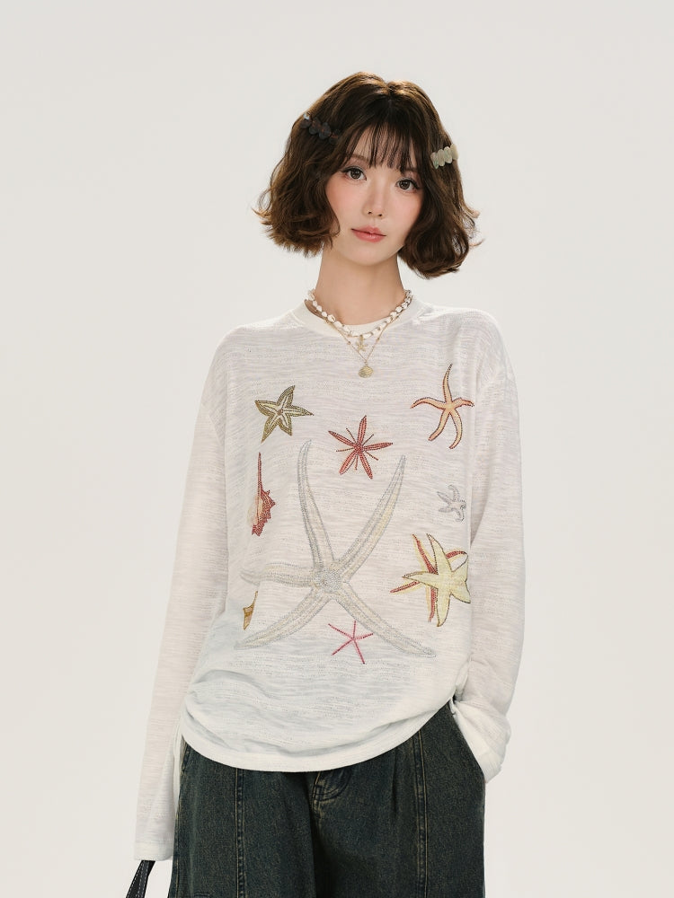 Kawaii Starfish Long Sleeve Shirt